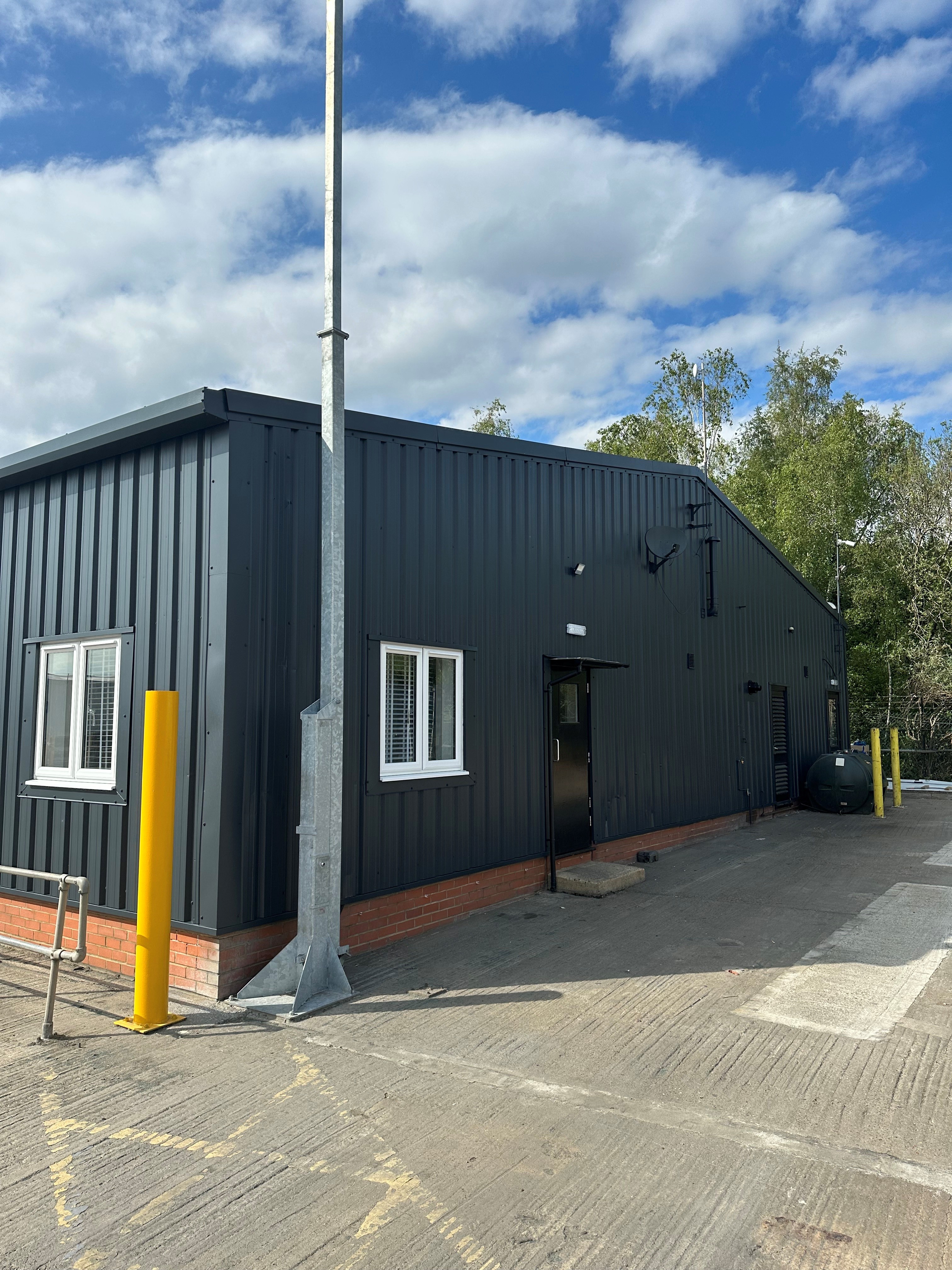 spray applied finished kitchen